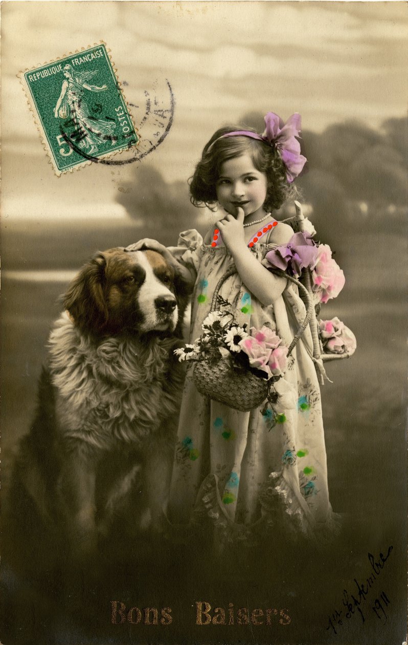 Cartolina di baci, 1911 da French Photographer