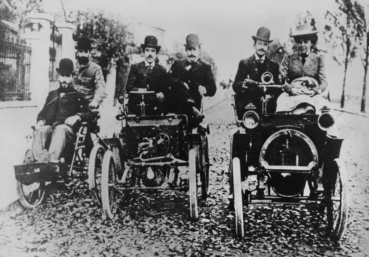 Marcel e Louis Renault alla guida, 1898 da French Photographer