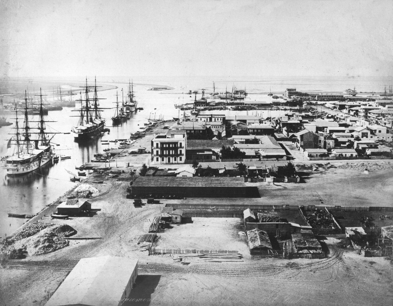 Port Said e il Canale di Suez, c.1875 da French Photographer