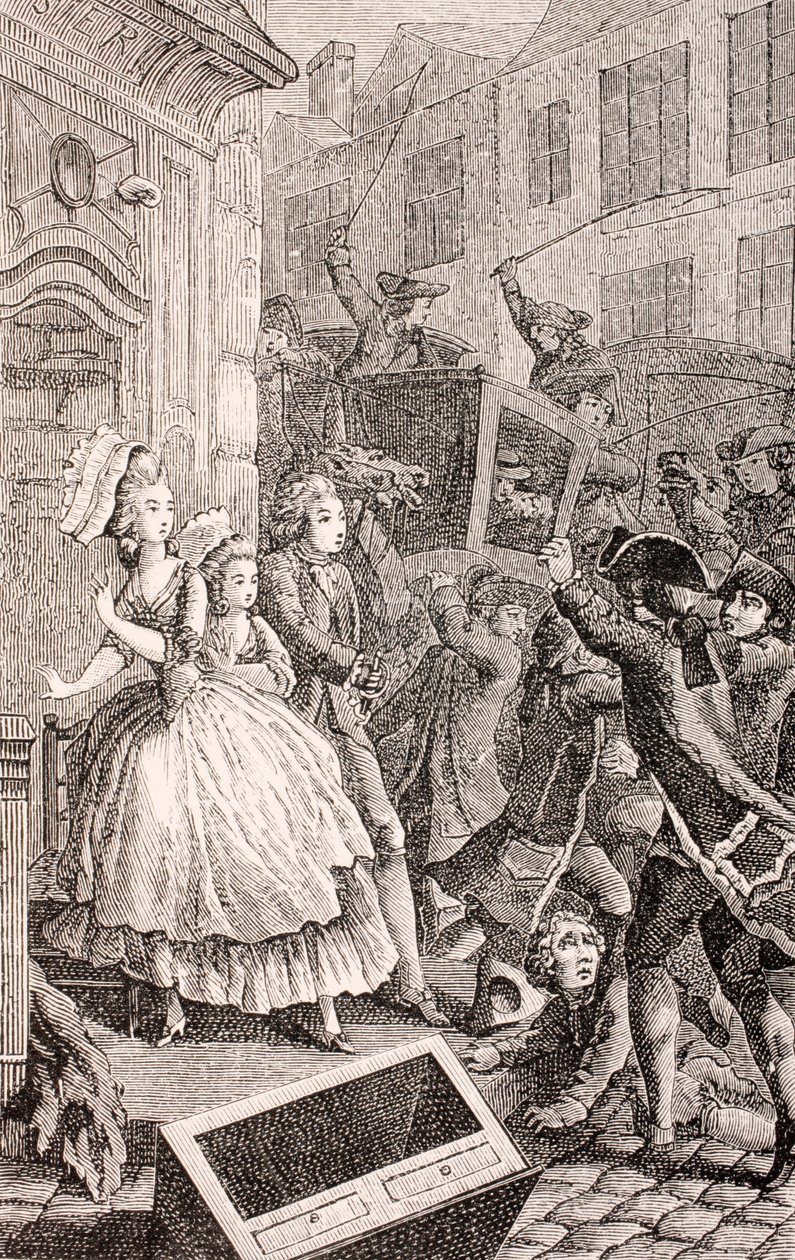 Rissa di strada a Parigi nel XVIII secolo, da 