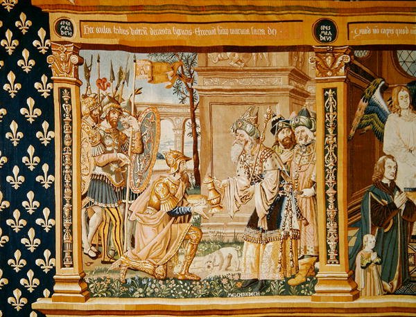 Abramo riceve pane e vino da Melchisedec (dettaglio) da French School