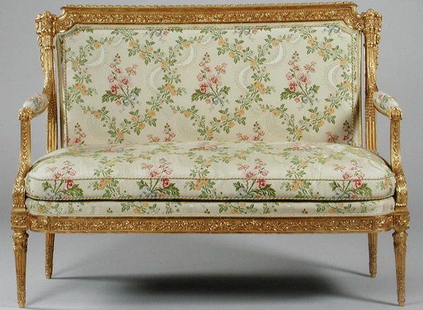 Canapé da una Suite di mobili Luigi XVI timbrati da Delaisement, c.1780 da French School