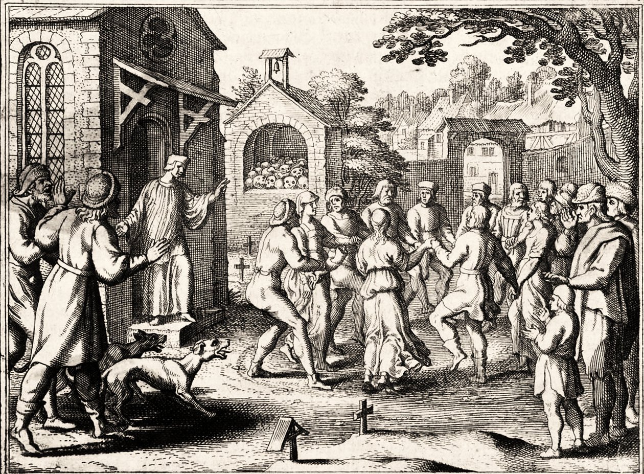 Peste danzante, Strasburgo, Alsazia, 1518 da French School