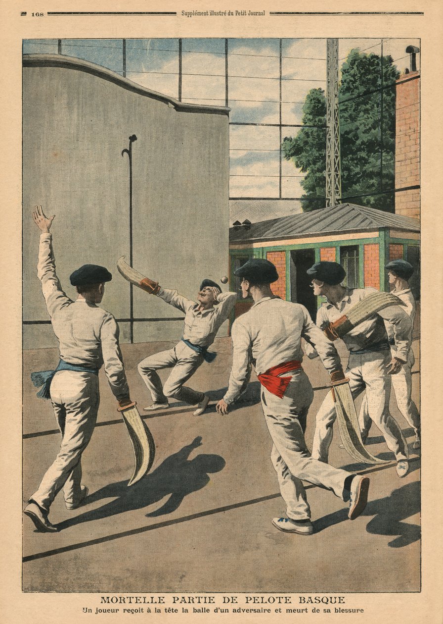 Pelota basca fatale, illustrazione da 