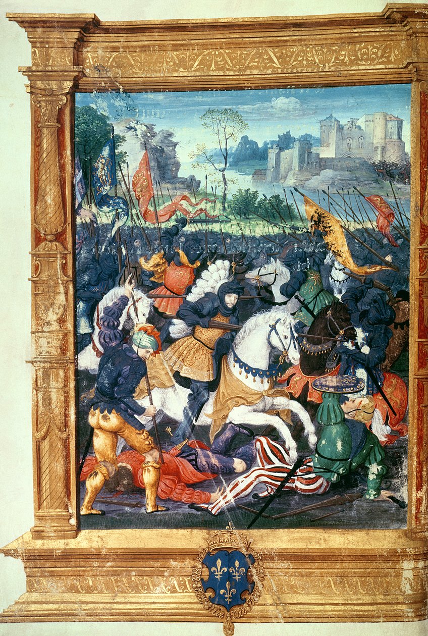 Francesco I (1494-1547) alla battaglia di Marignano, 14 settembre 1515 da French School