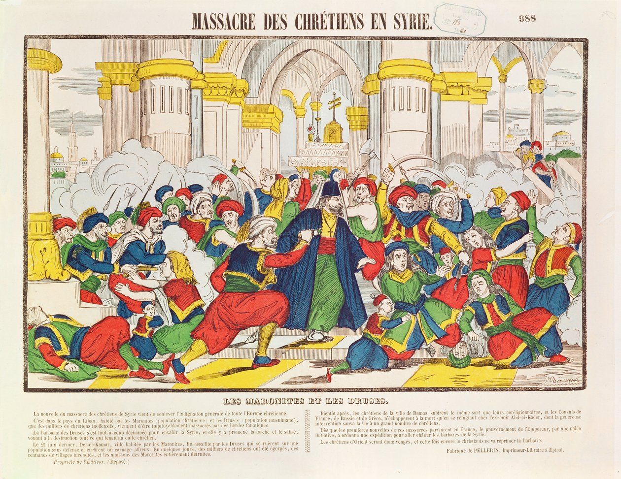 Massacro di cristiani in Siria, 1860 da French School