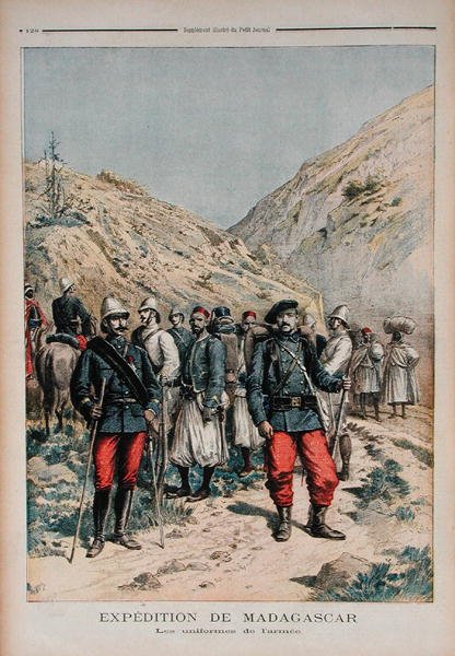 Spedizione militare in Madagascar, da Le Petit Journal, 21 aprile 1895 da French School