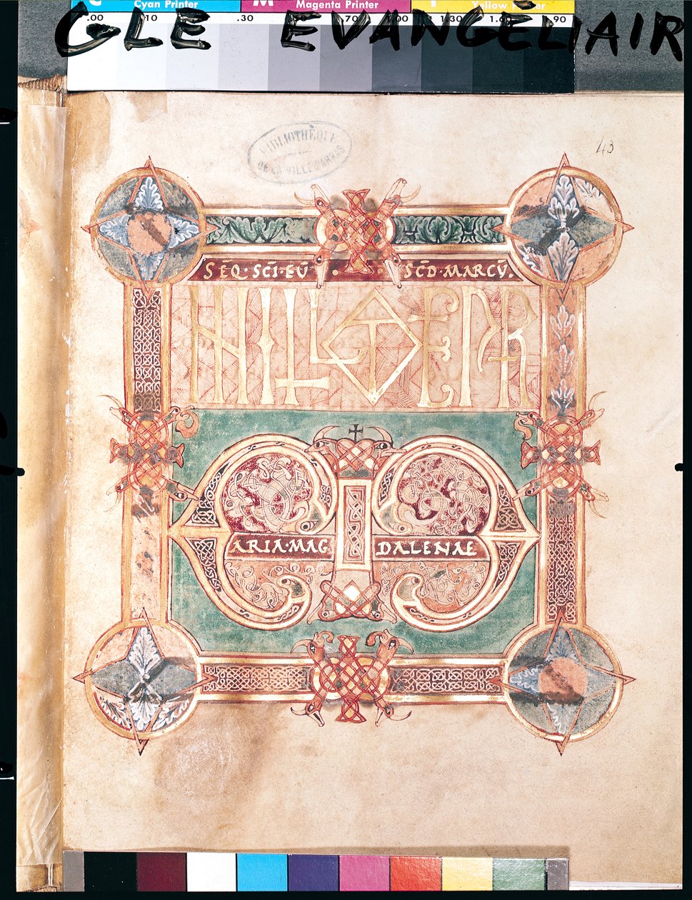 Ms 1045 fol.43 o Ms 233 Estratto da un vangelo con lettere d