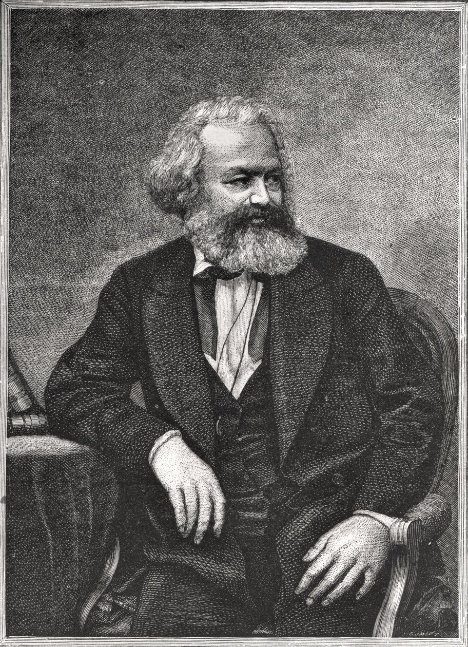 Ritratto di Karl Marx (1818-83) 1857 da French School