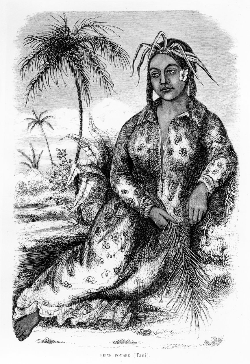 Regina Pomare IV di Tahiti, illustrazione da 
