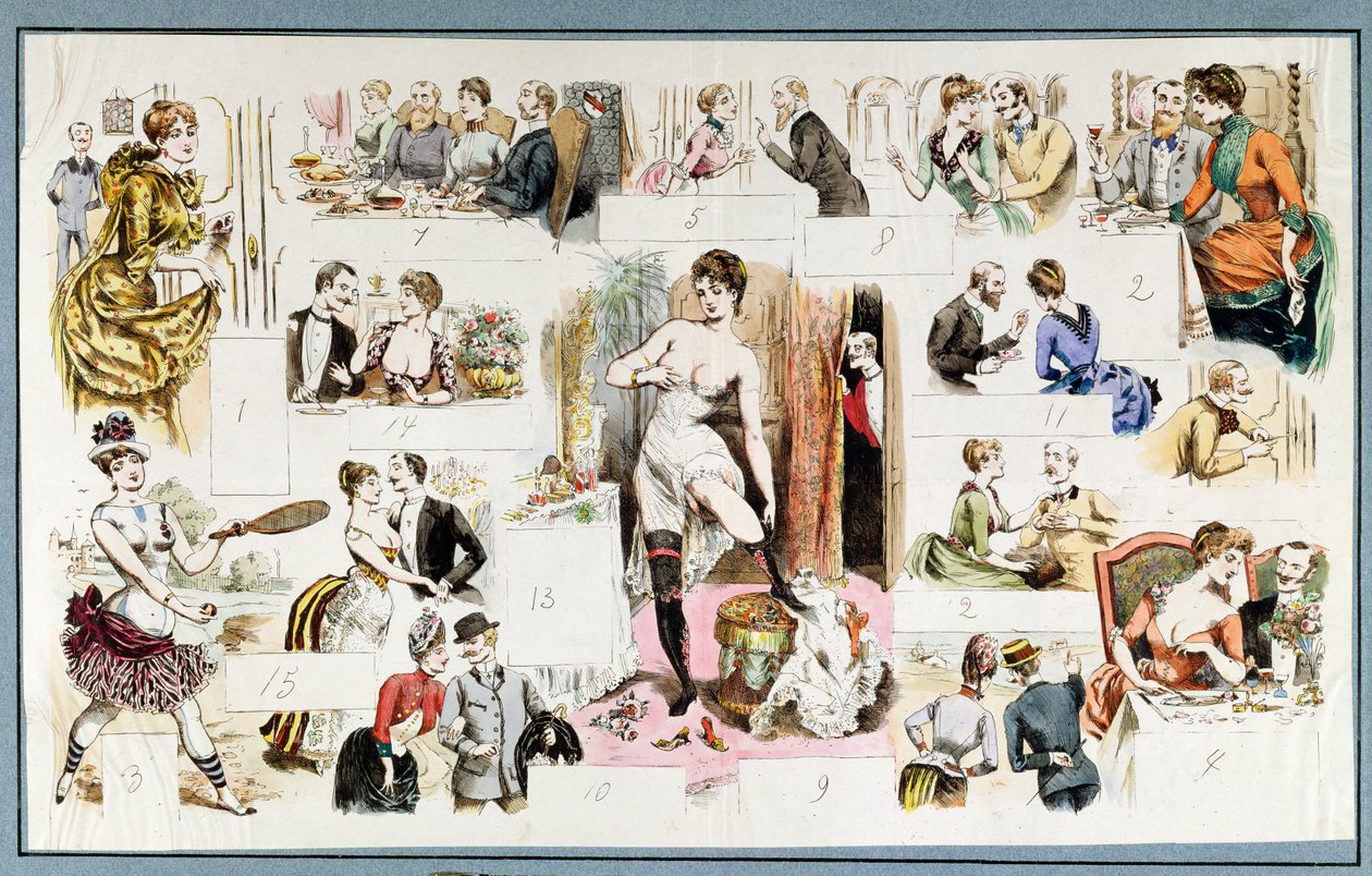Scene della vita quotidiana di una cortigiana, c.1880 da French School