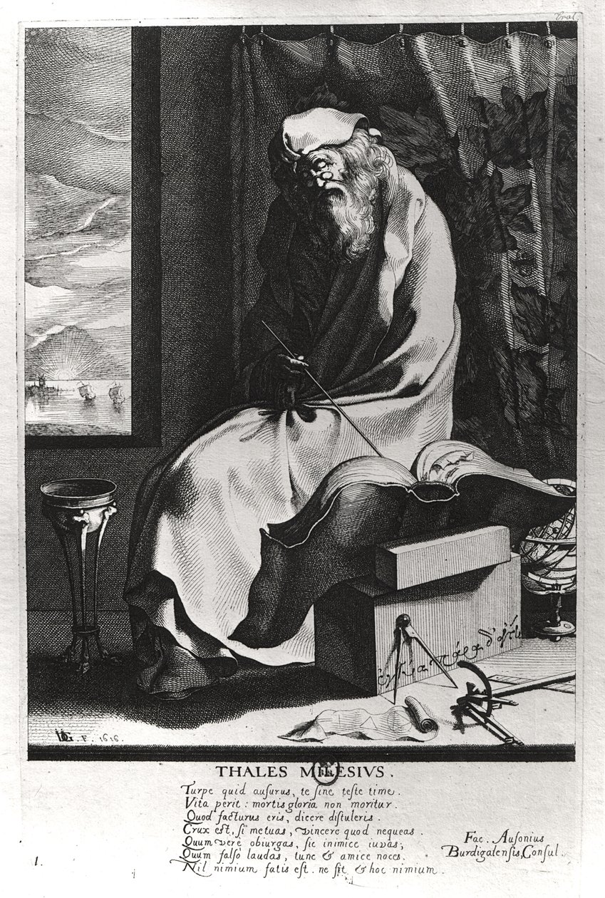 Talete di Mileto (c.625-c.547 a.C.) da French School