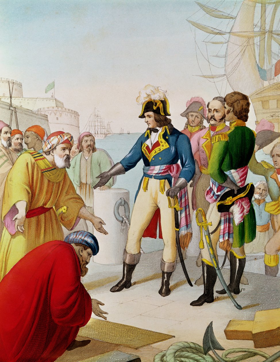 Lo sbarco di Napoleone (1769-1821) ad Alessandria nel 1798 da French School