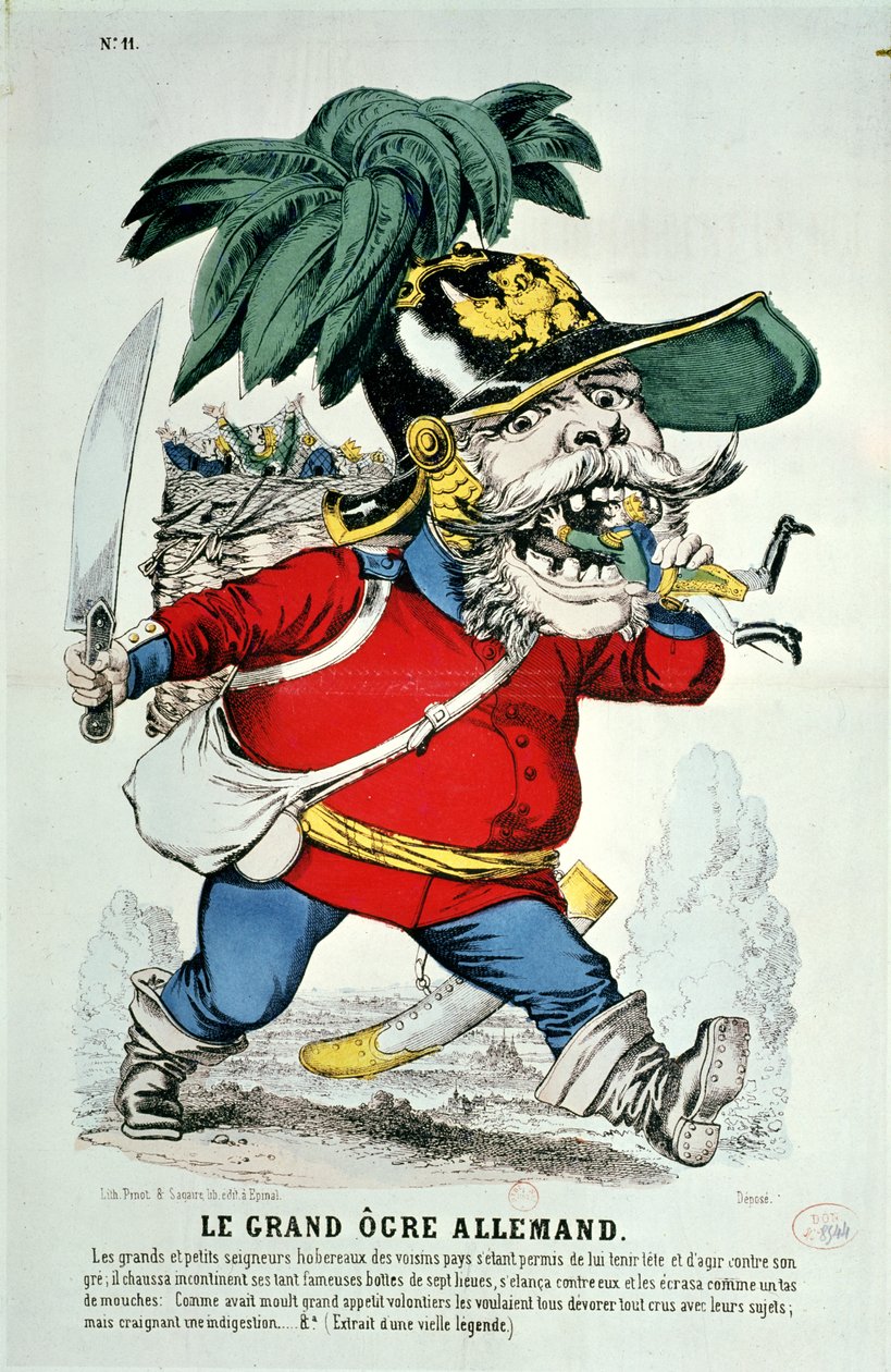 Il gigante tedesco, caricatura di Otto von Bismarck (1815-98) da French School