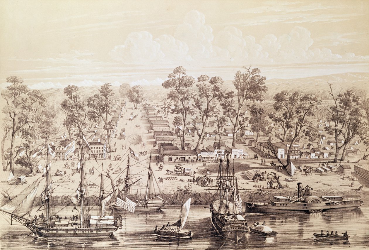 Città di Sacramento, 1820 da French School