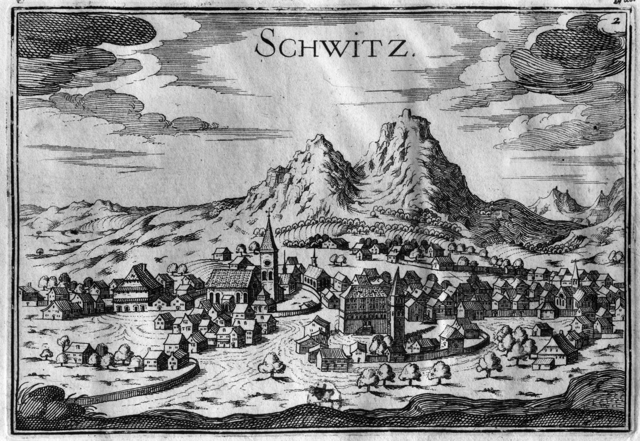 Veduta di Schwyz da French School