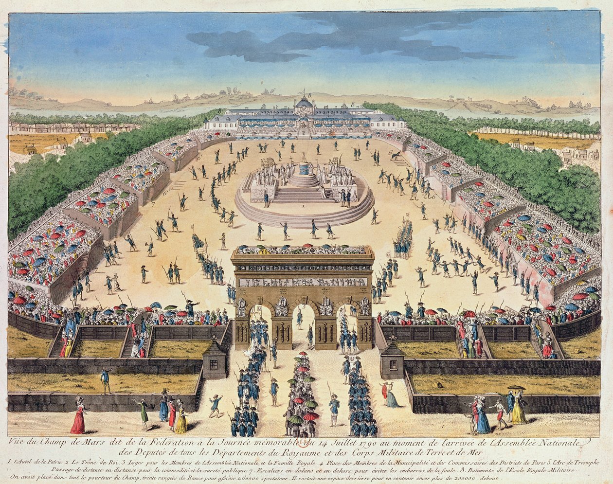 Veduta del Campo di Marte, 14 luglio 1790 da French School
