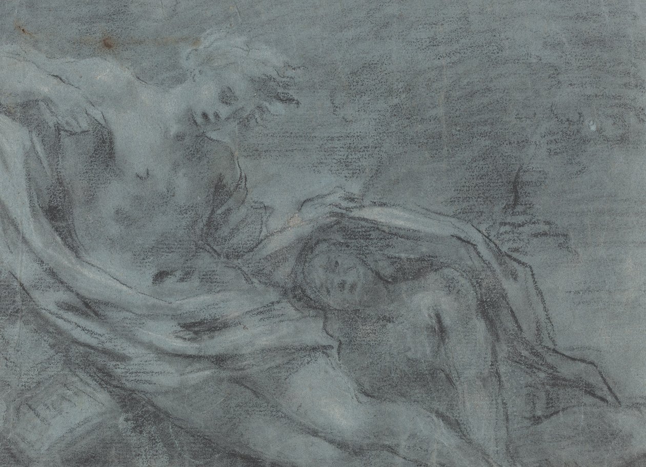 Due Figure Reclinate [verso] da French 17th Century
