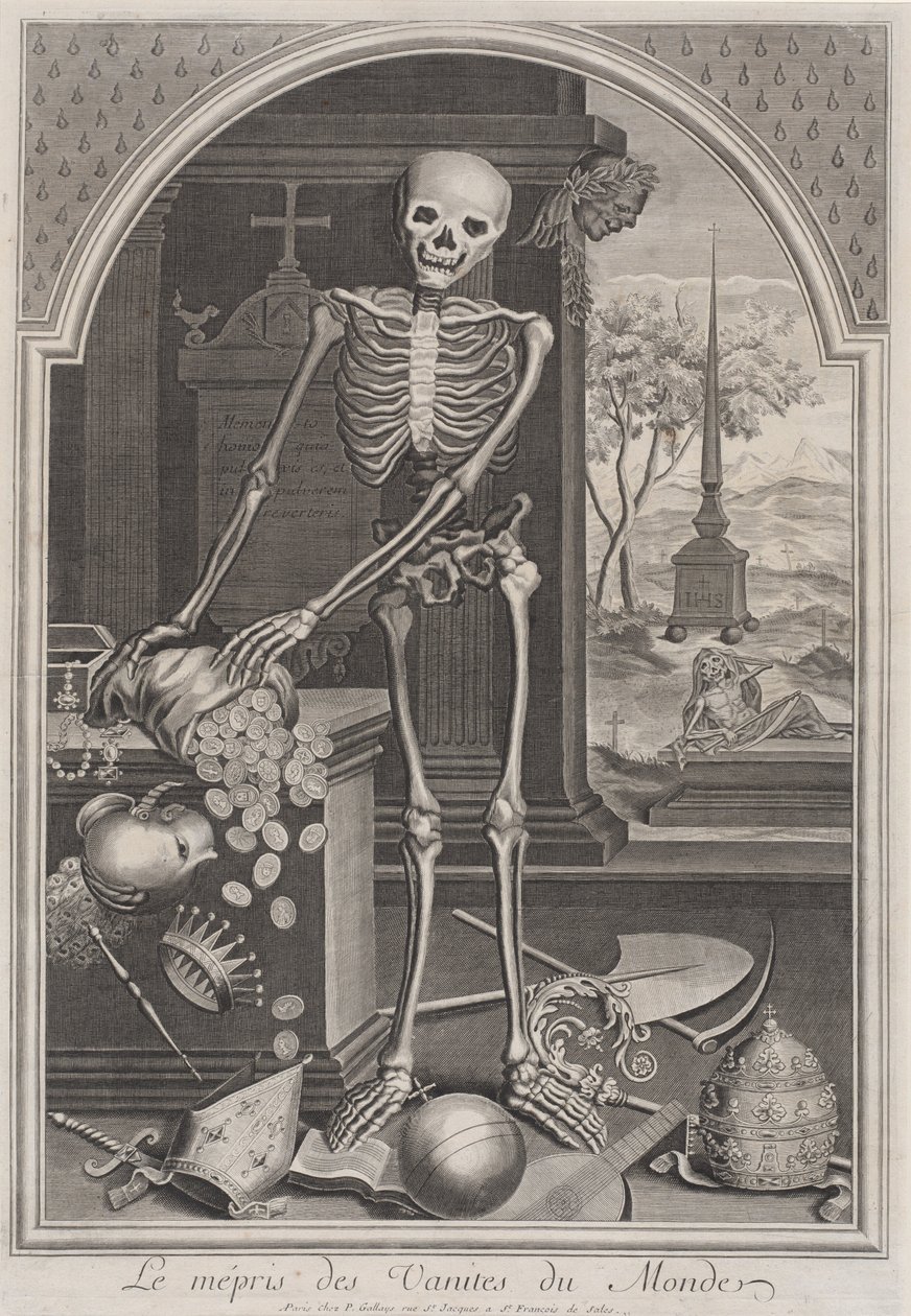 La morte con vanità mondane da French 18th Century
