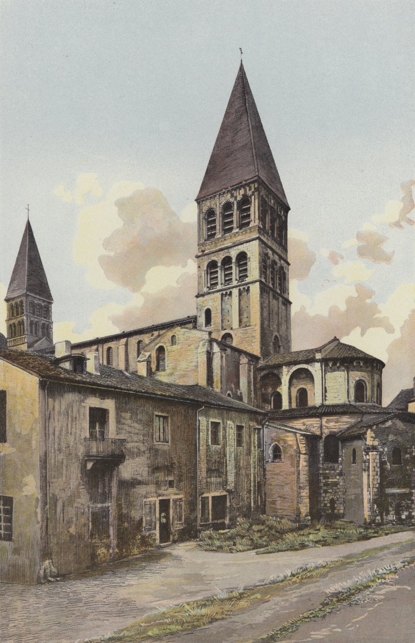 Tournus, Chiesa, campanile e abside da French Photographer