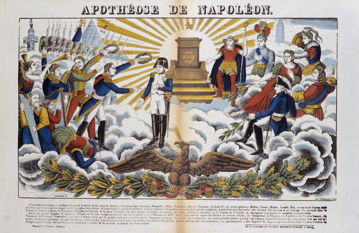 Apoteosi di Napoleone il Grande Bonaparte (1769-1821). da French School