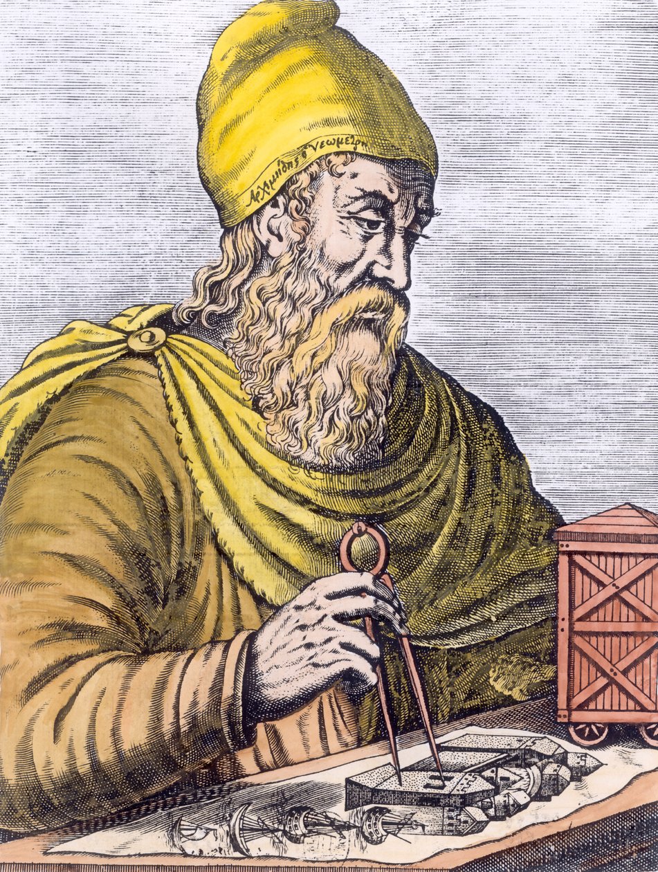 Archimede (287-212 a.C.) (colorazione successiva) da French School