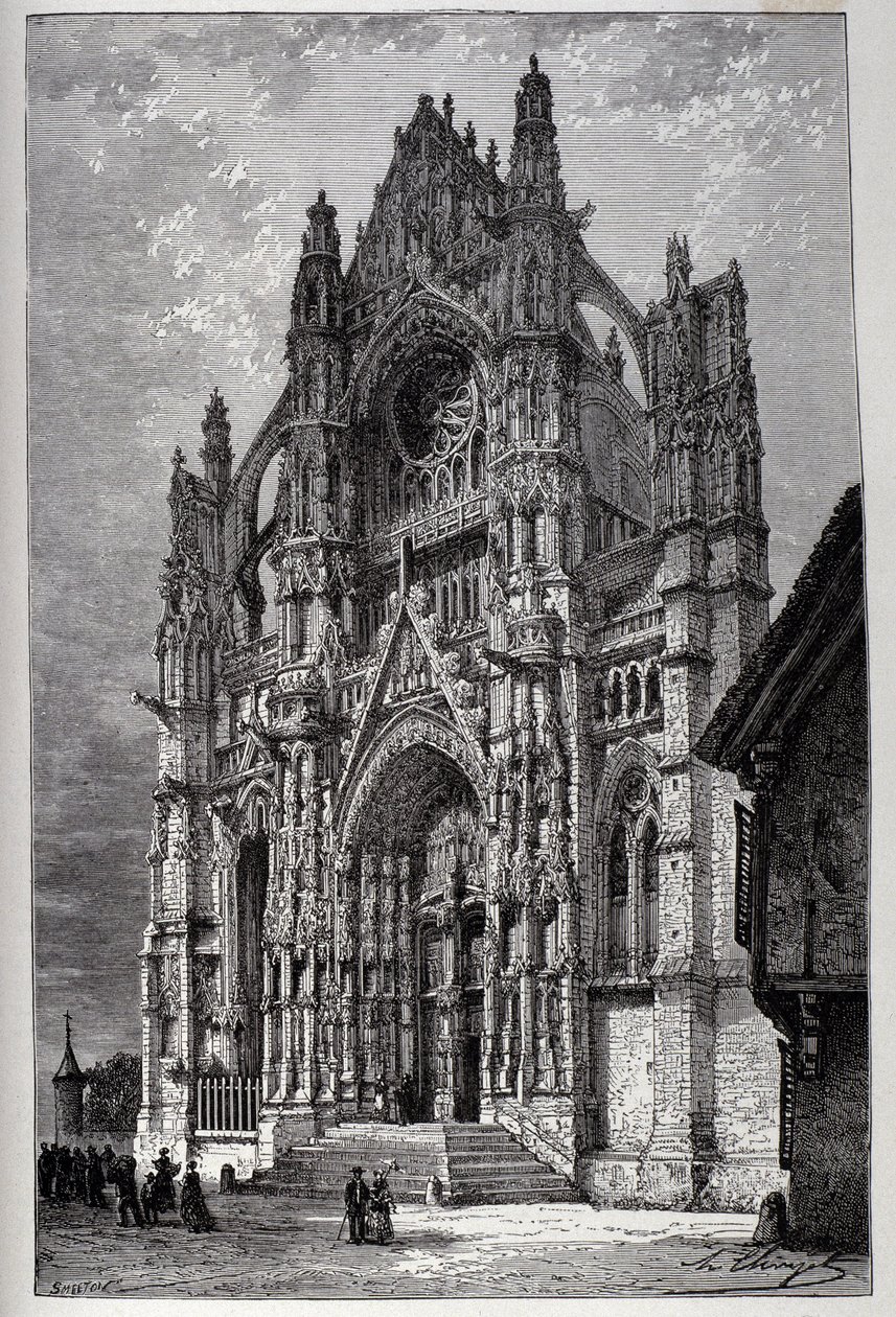Cattedrale di Beauvais - incisione da French School
