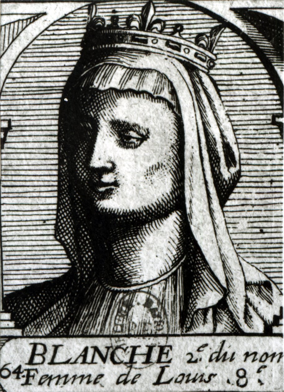 Bianca di Castiglia (1188-1252) Regina di Francia da French School