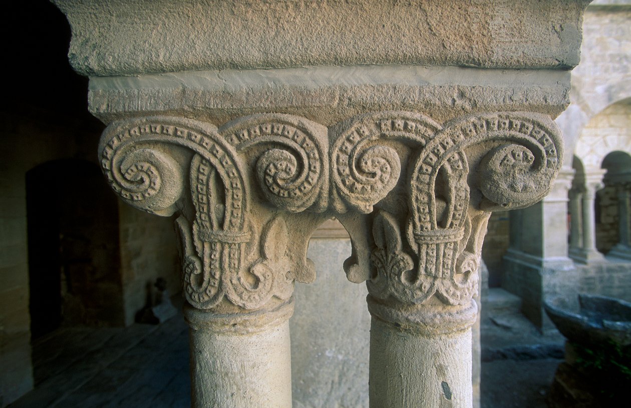 Capitelli scolpiti dal chiostro da French School