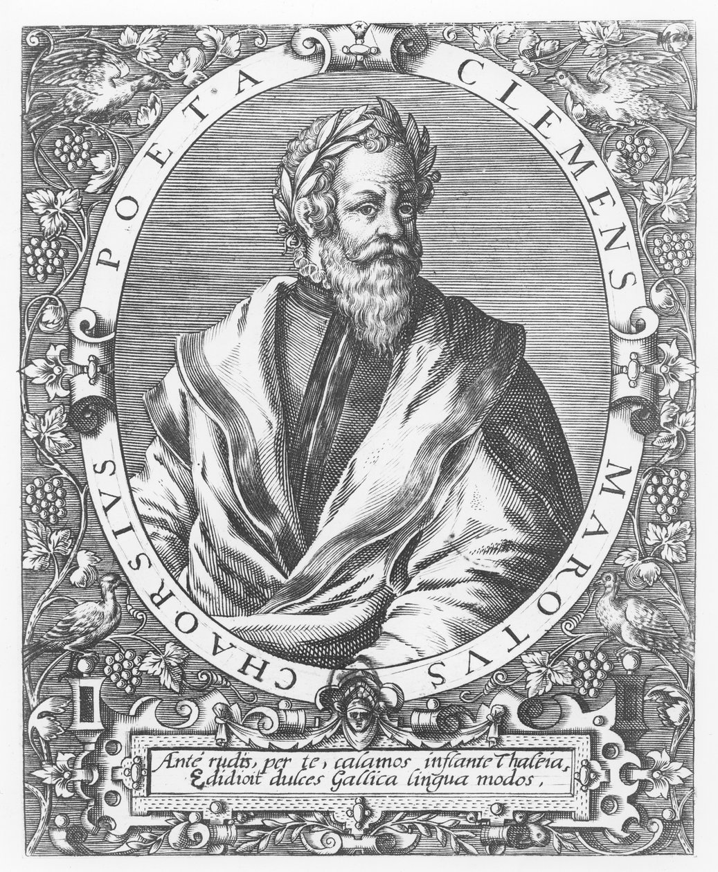 Clément Marot (incisione) da French School