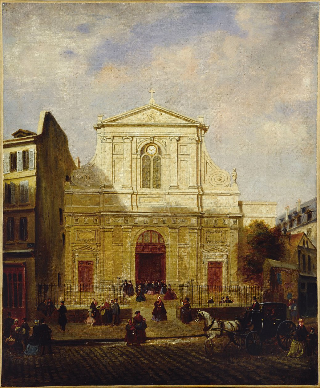 Facciata della chiesa di Blancs-Manteaux da French School