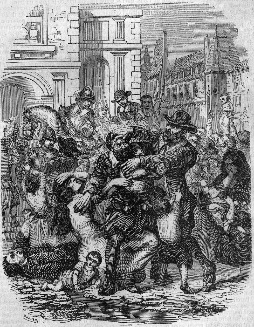 Carestia in Francia nel XVI secolo. da French School
