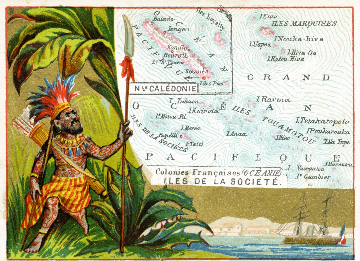 Possedimenti francesi in Oceania, c.1890 da French School