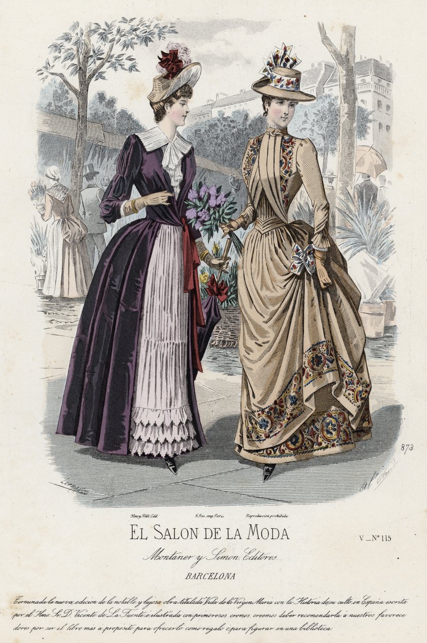 Tavola di moda francese, fine XIX secolo da French School