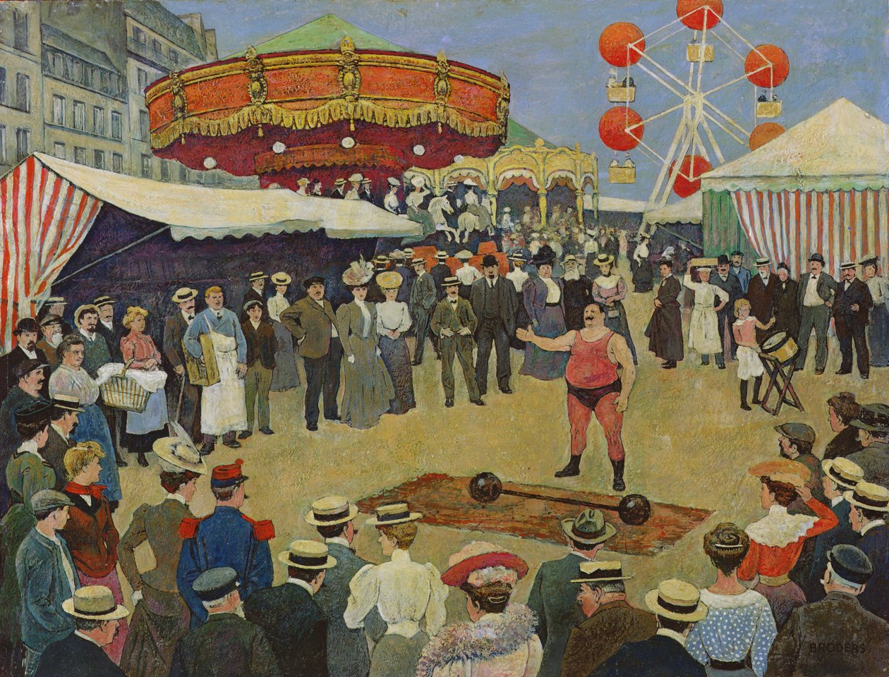 Fiera di divertimenti sui boulevard di Parigi da French School