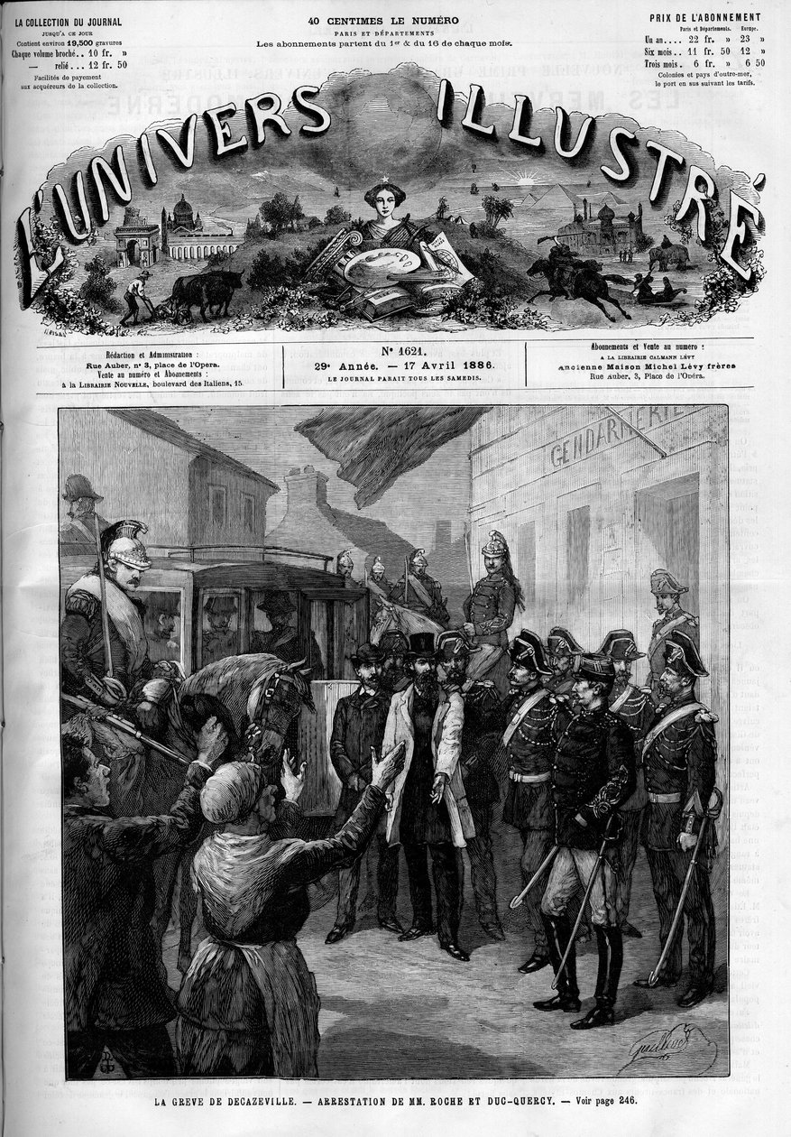 Sciopero generale dei minatori di Decazeville (Aveyron) da French School