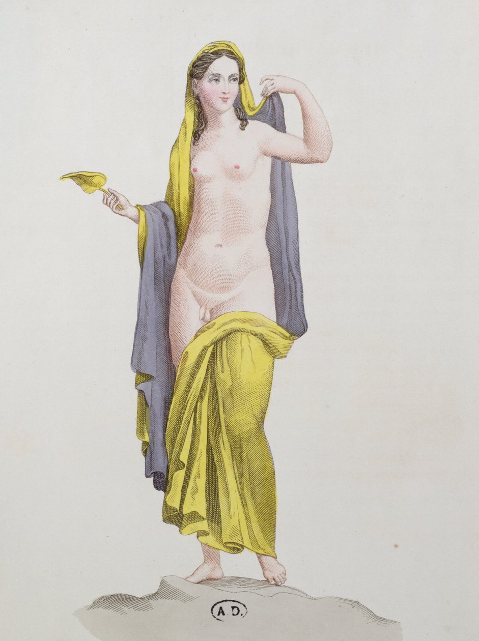 Ermafrodito, da un affresco pompeiano, c.1800 da French School