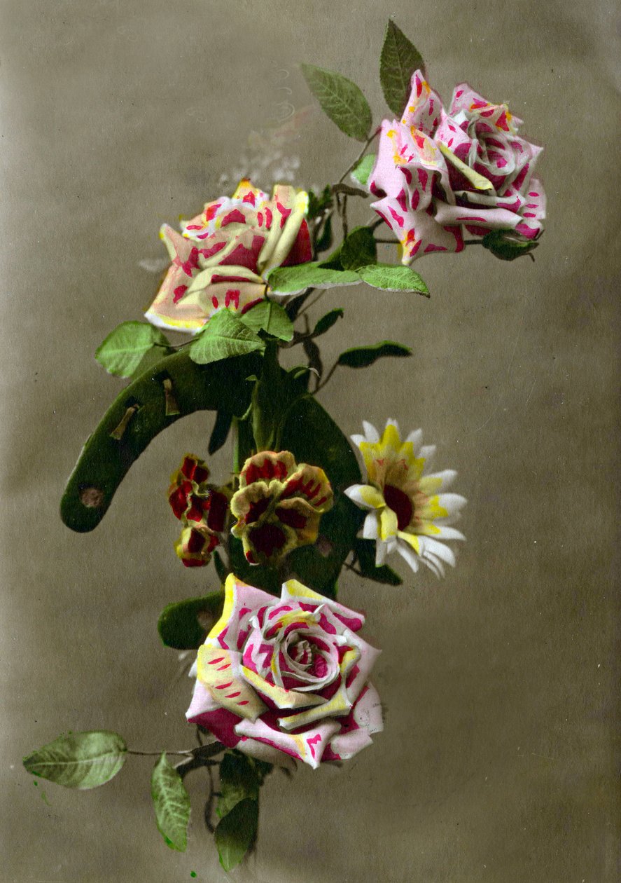 Ferro di cavallo e fiori c.1898 da French School