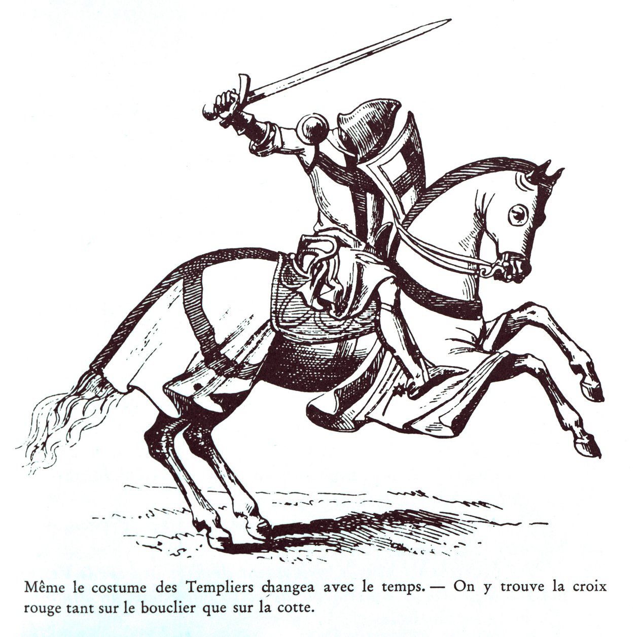 Illustrazione di un Cavaliere Templare da French School