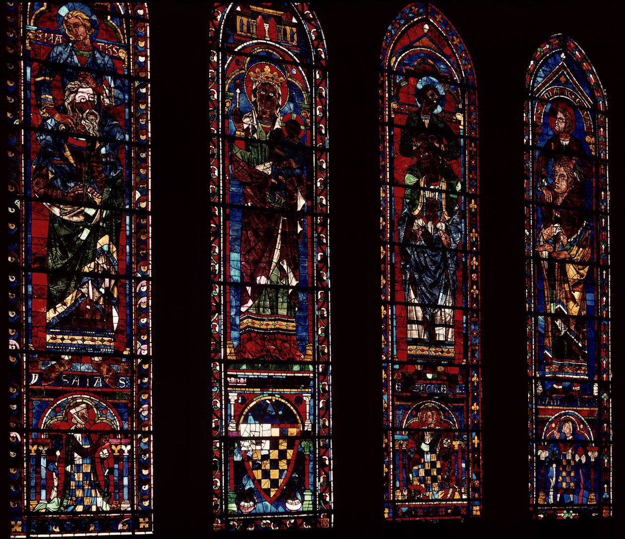 Vetrate del transetto sud, c.1217-25 da French School