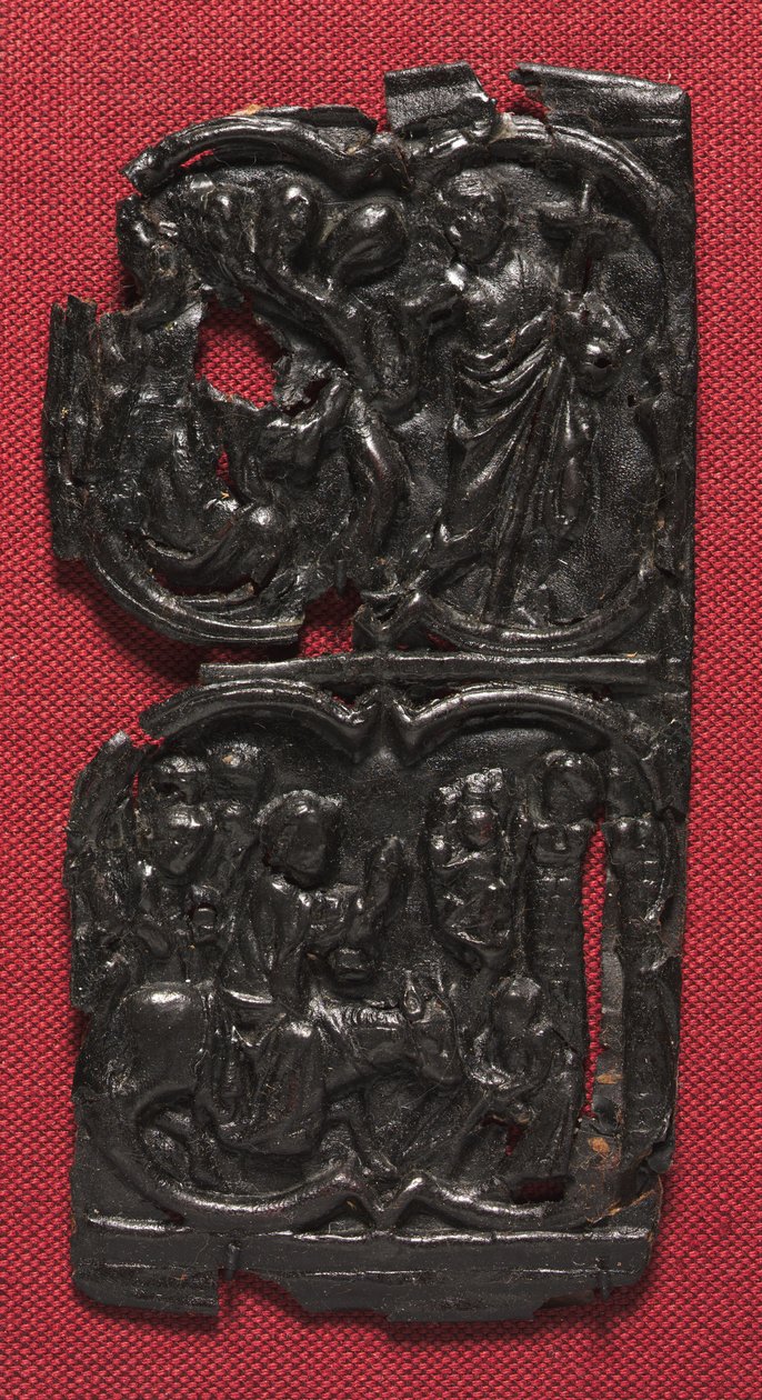 Pannello in pelle, c.1350-1400 da French School