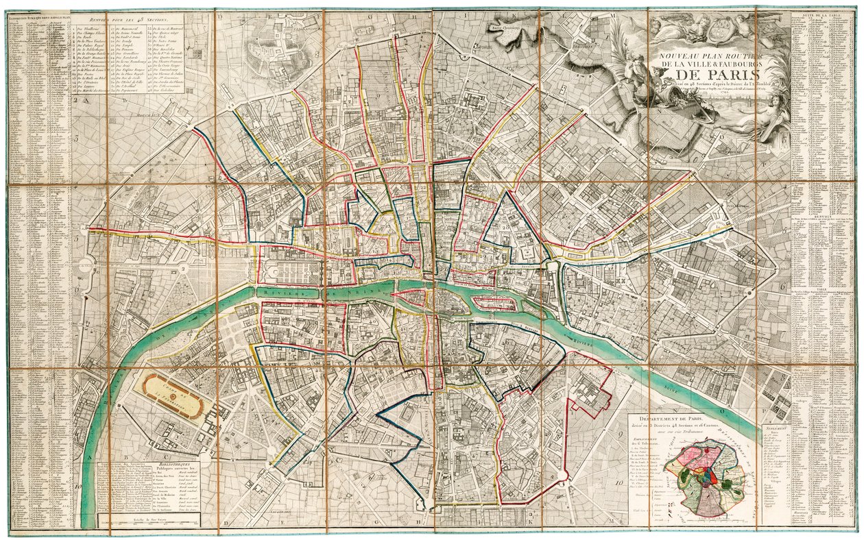 Mappa di Parigi da French School