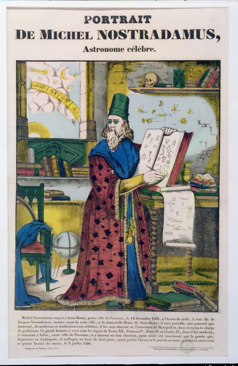 Michel Nostradame (Nostradamus) (1502-66) c.1840 da French School