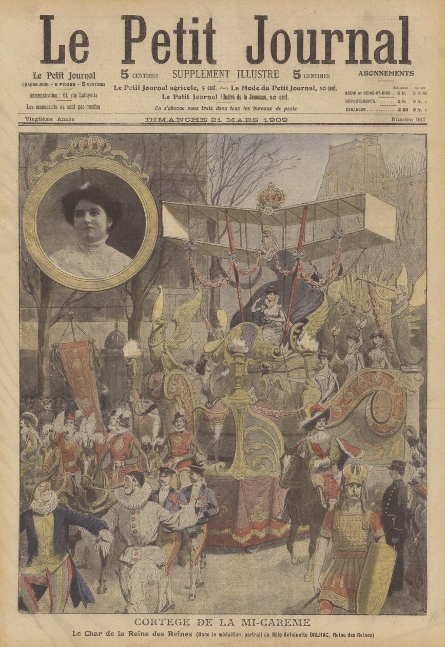 Processione di mezza Quaresima a Parigi (litografia a colori) da French School