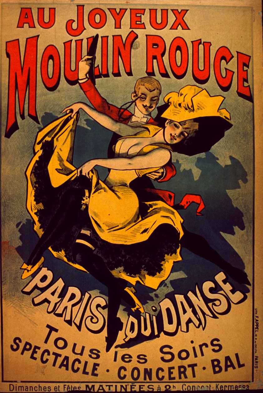 Moulin Rouge, 1890-99 da French School