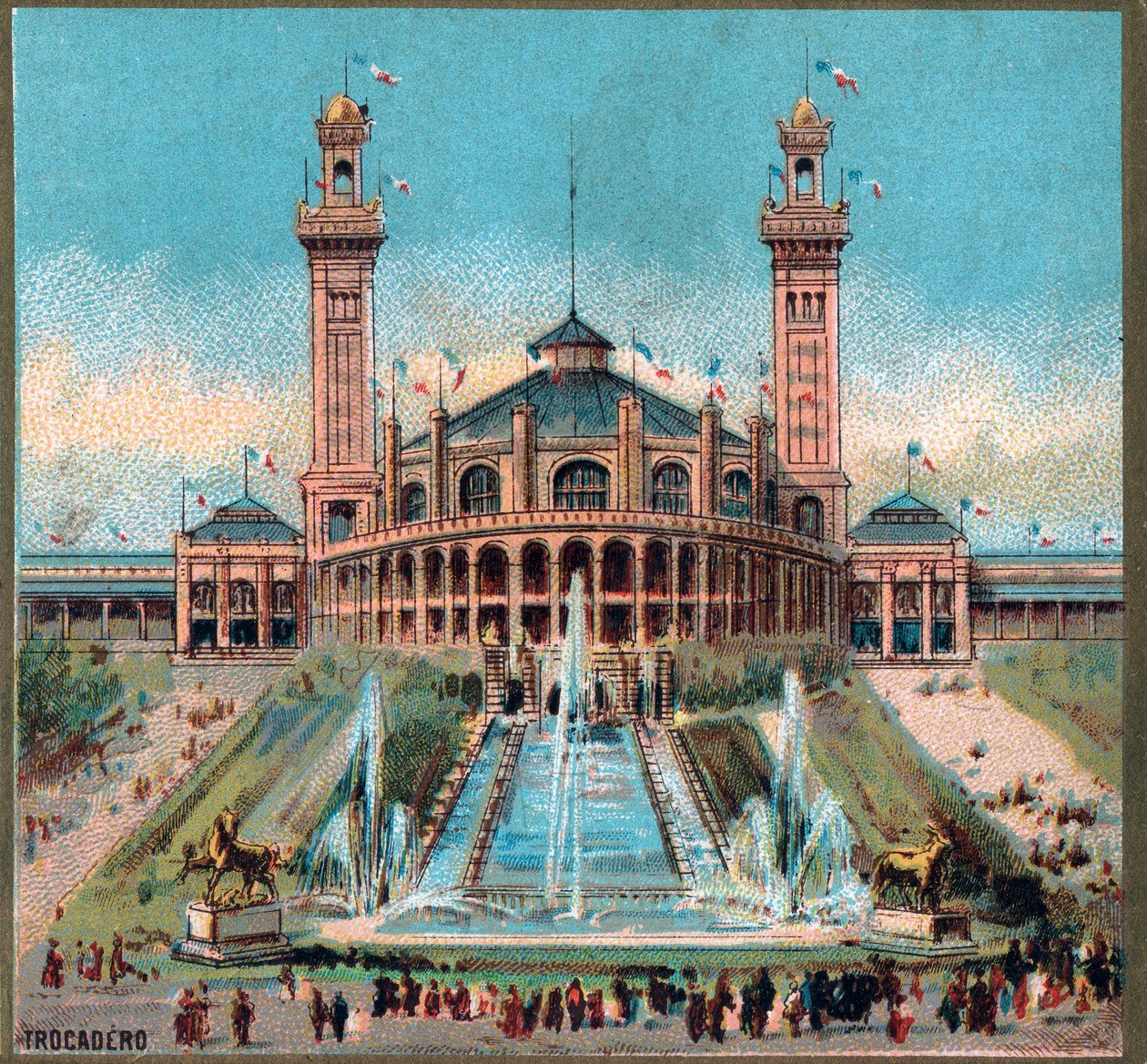 Parigi. Esposizione Universale del 1889: Trocadero. da French School