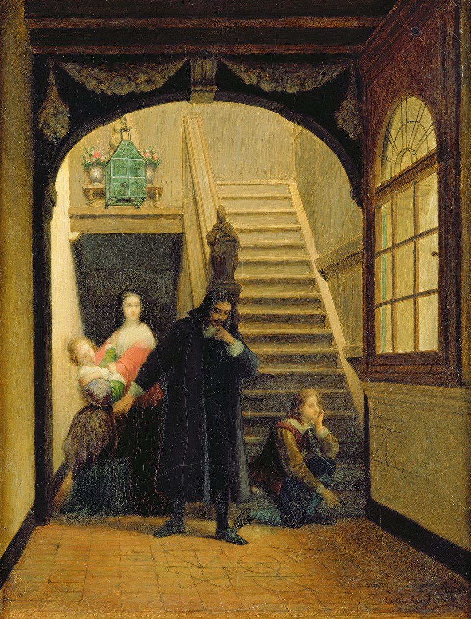 Ritratto di Blaise Pascal da French School