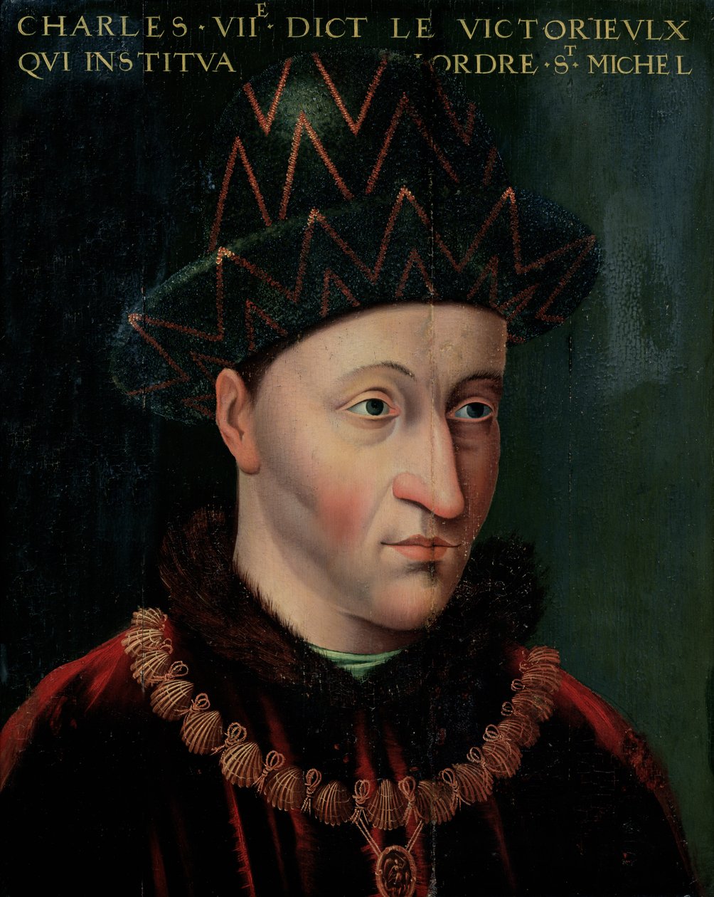 Ritratto di Carlo VII (1403-61) da French School
