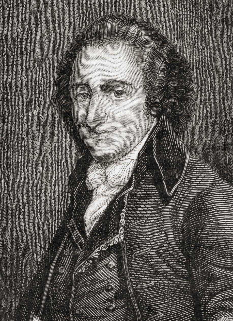 Ritratto di Thomas Paine (1737-1809) (incisione) da French School