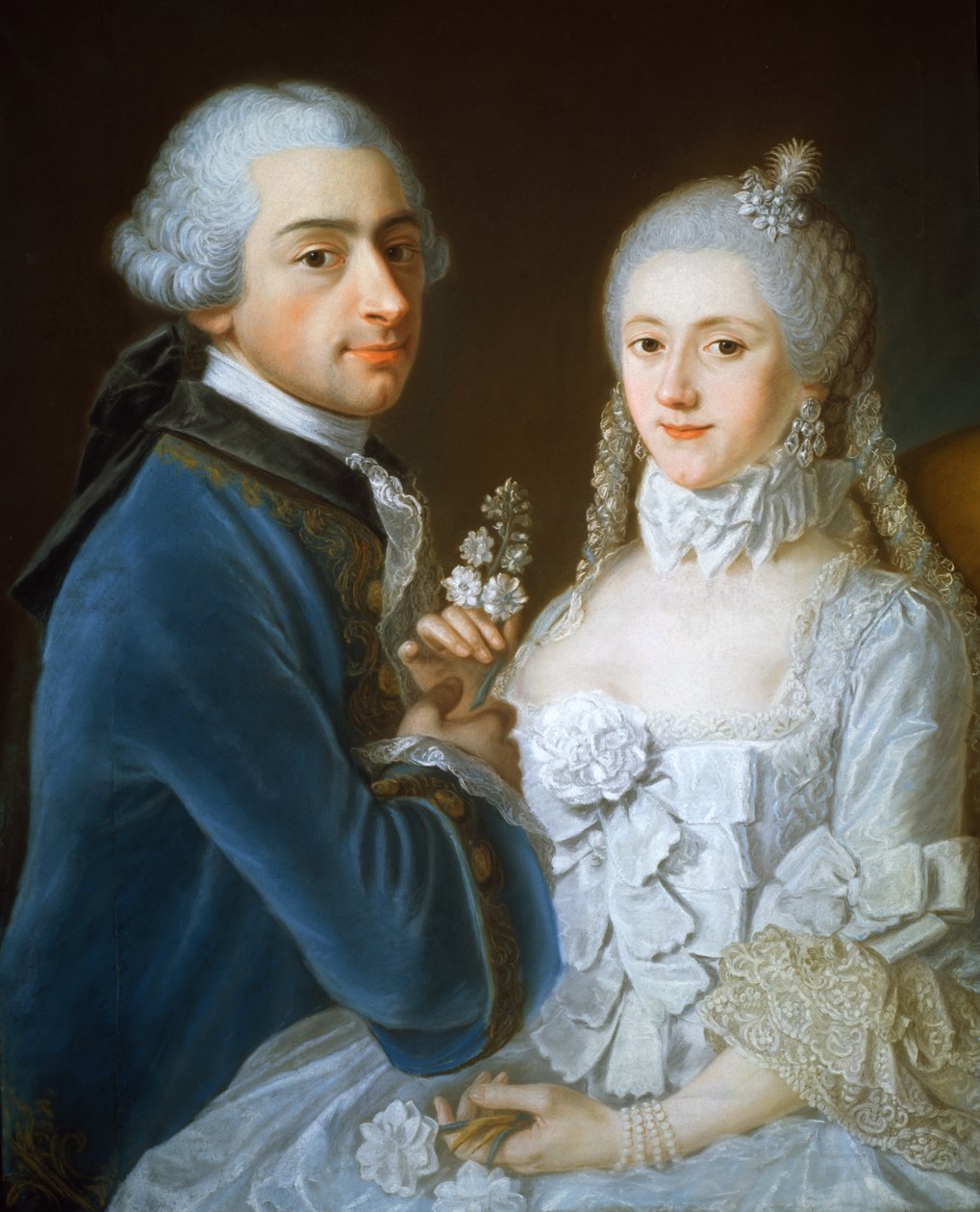 Ritratto di una coppia sposata, 1752 da French School